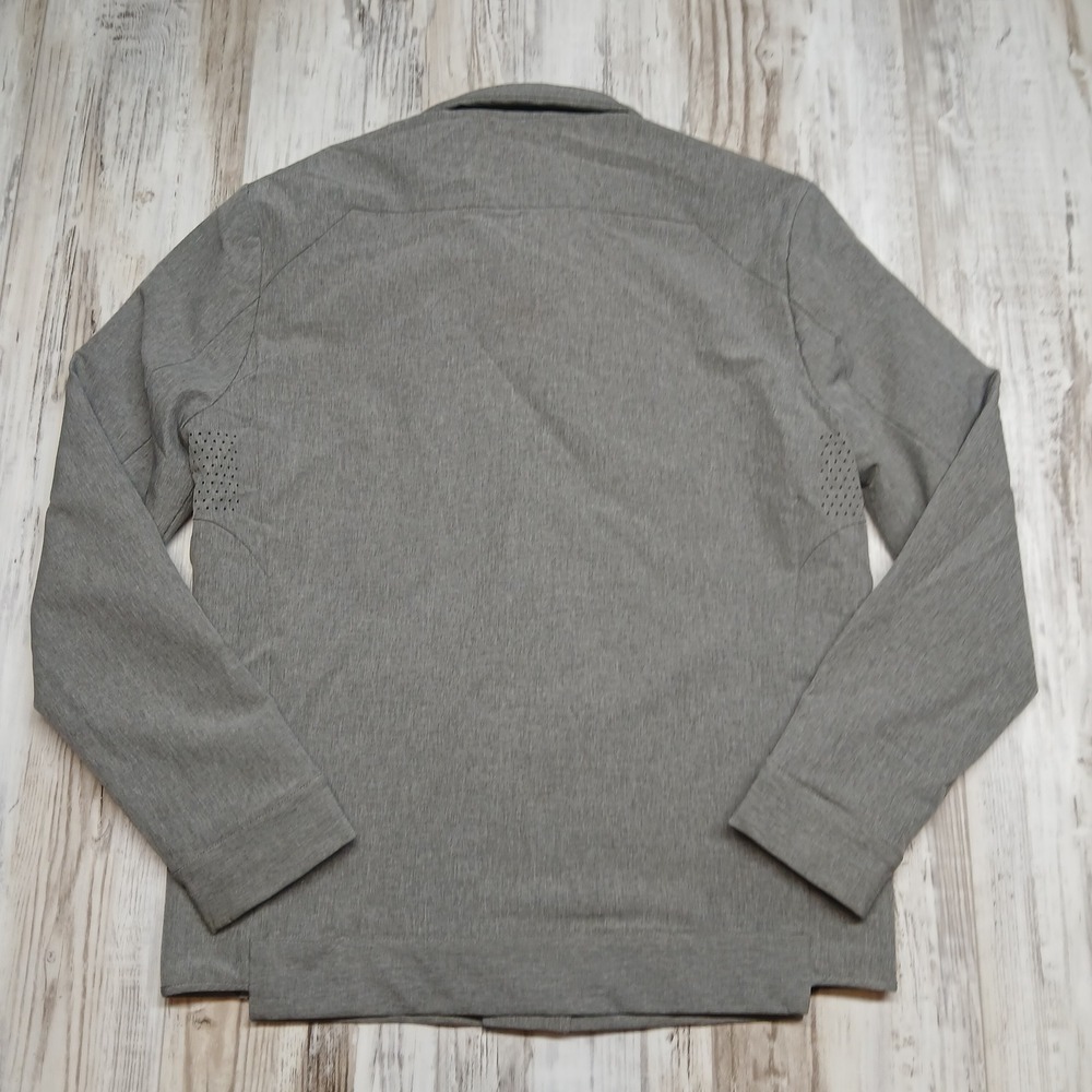 BYLT District Jacket Mens Small Grey‎ Performance Tech Lightweight Snap Front - Picture 7 of 11